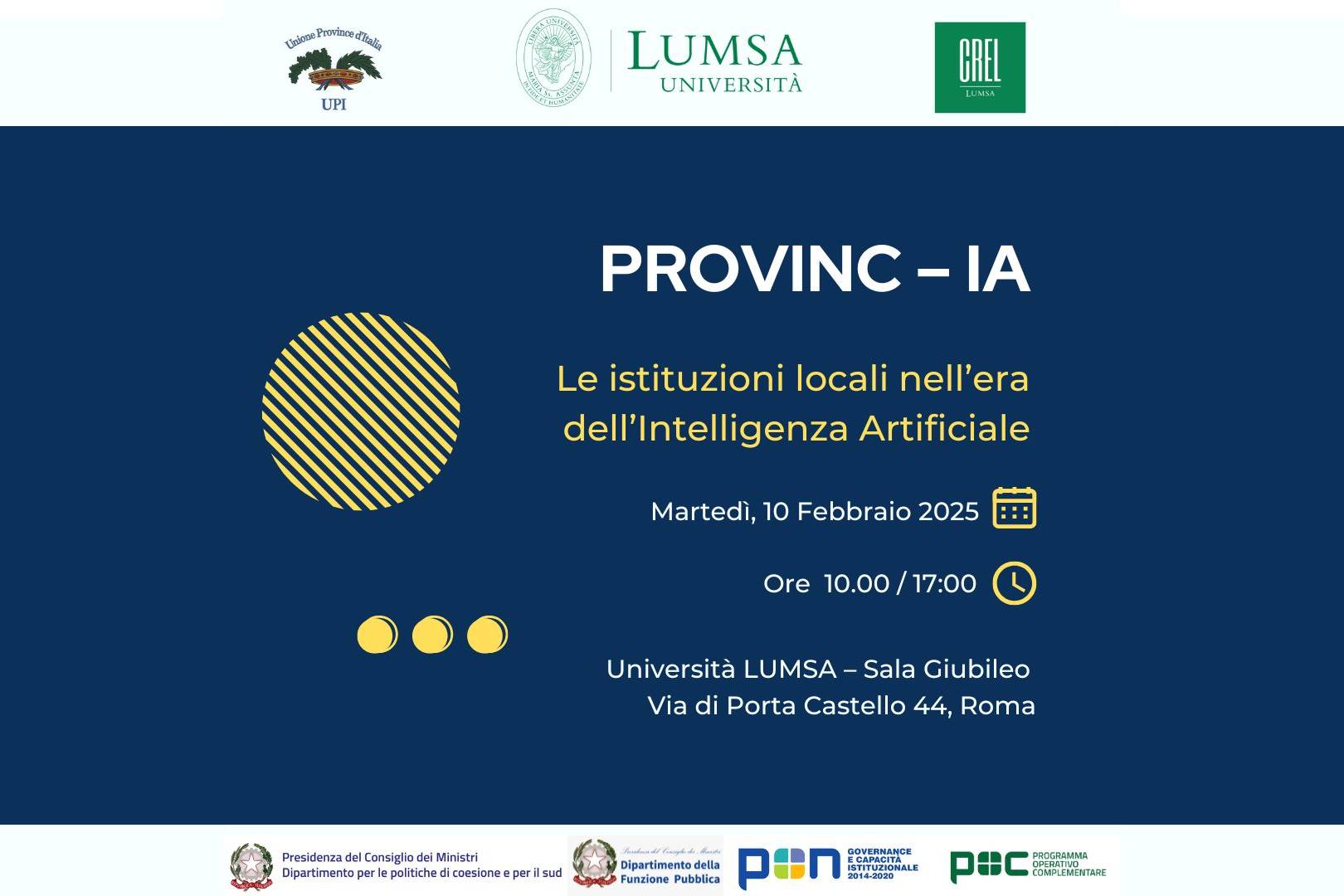 Domenico Laforenza, co-presidente di AI4PA, al convegno “ProvincIA” a Roma